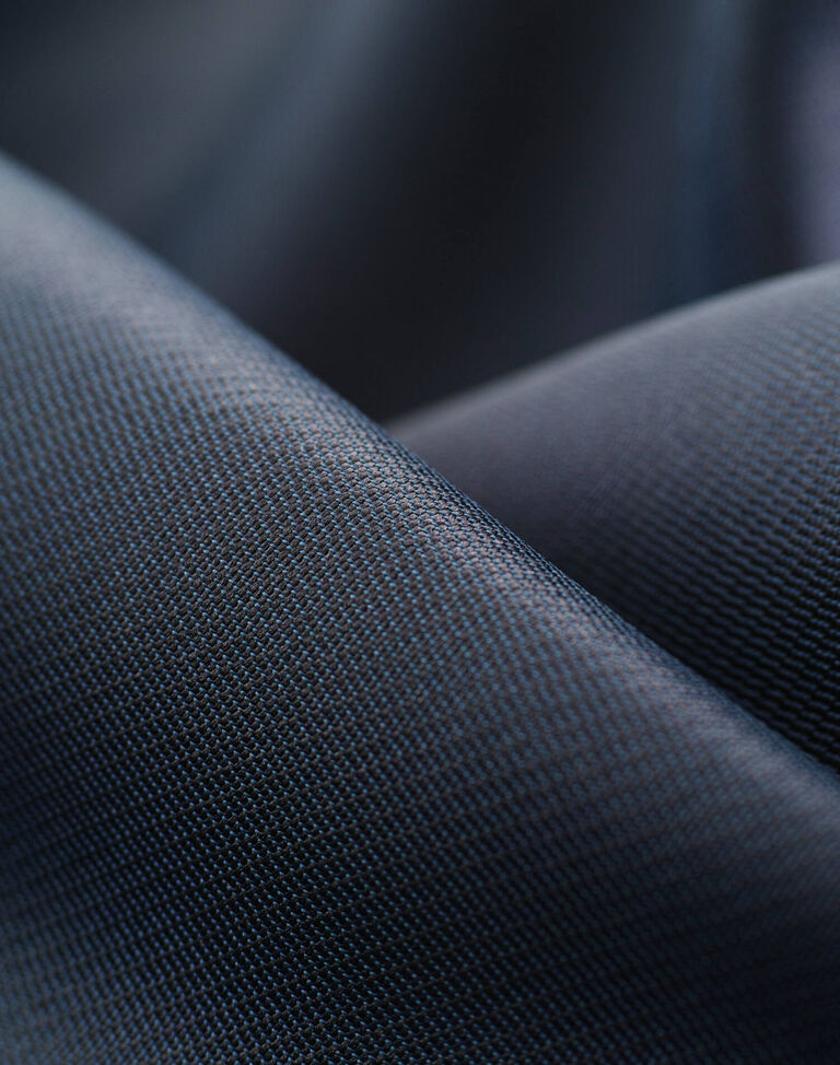 A close up of blue fabric.