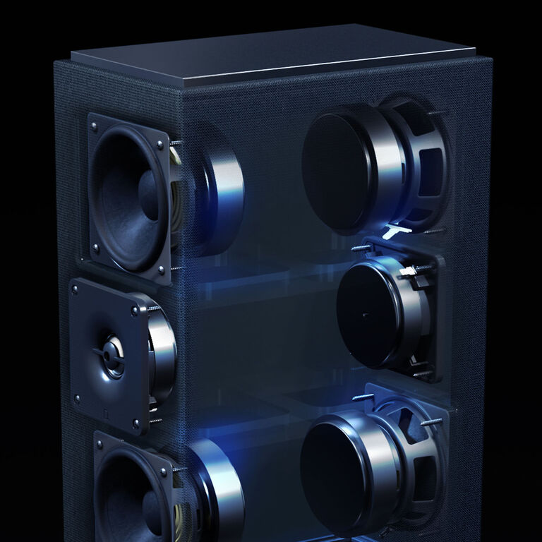 Fully Balanced, Adjustable Bipolar Array for a spacious, immersive soundstage