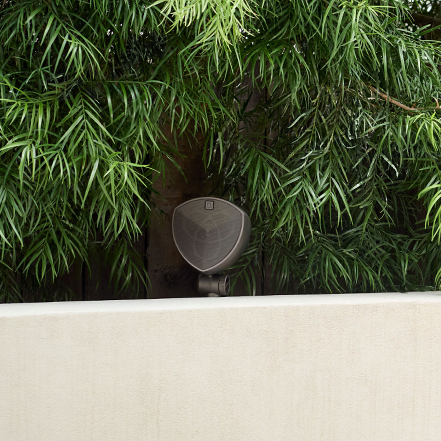 LS-400 sitting in a planter immersed in bushes