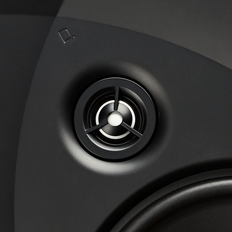 Pivoting Aluminum Oxide Dome Tweeter for lifelike sound everywhere in the room