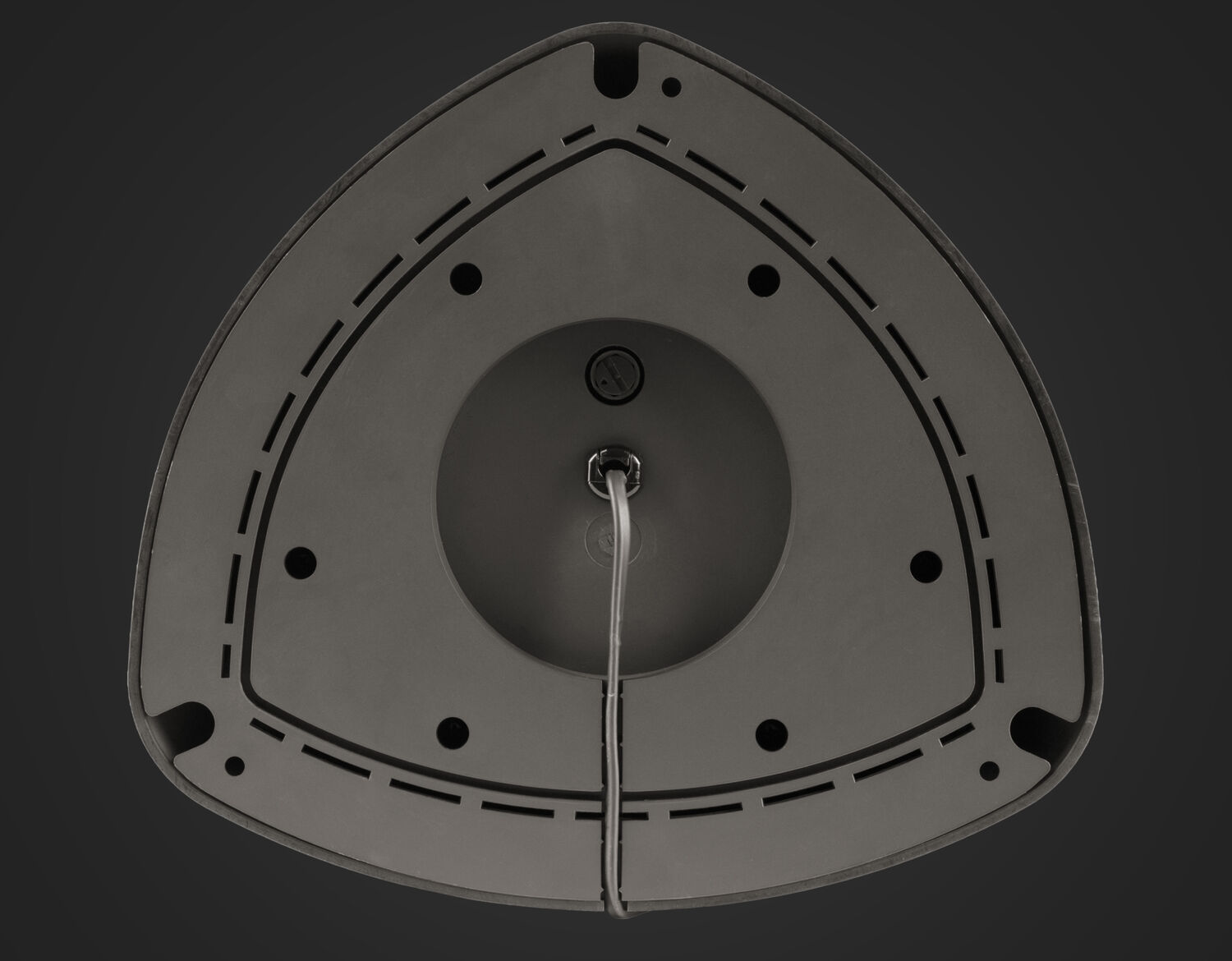 Bottom of the BL-550, showing wire and settings dial