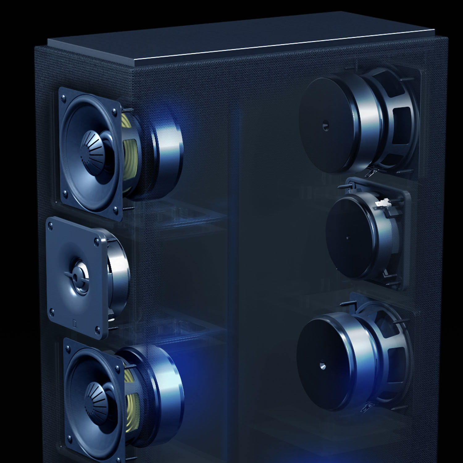 Fully Balanced, Adjustable Bipolar Array for a spacious, immersive soundstage