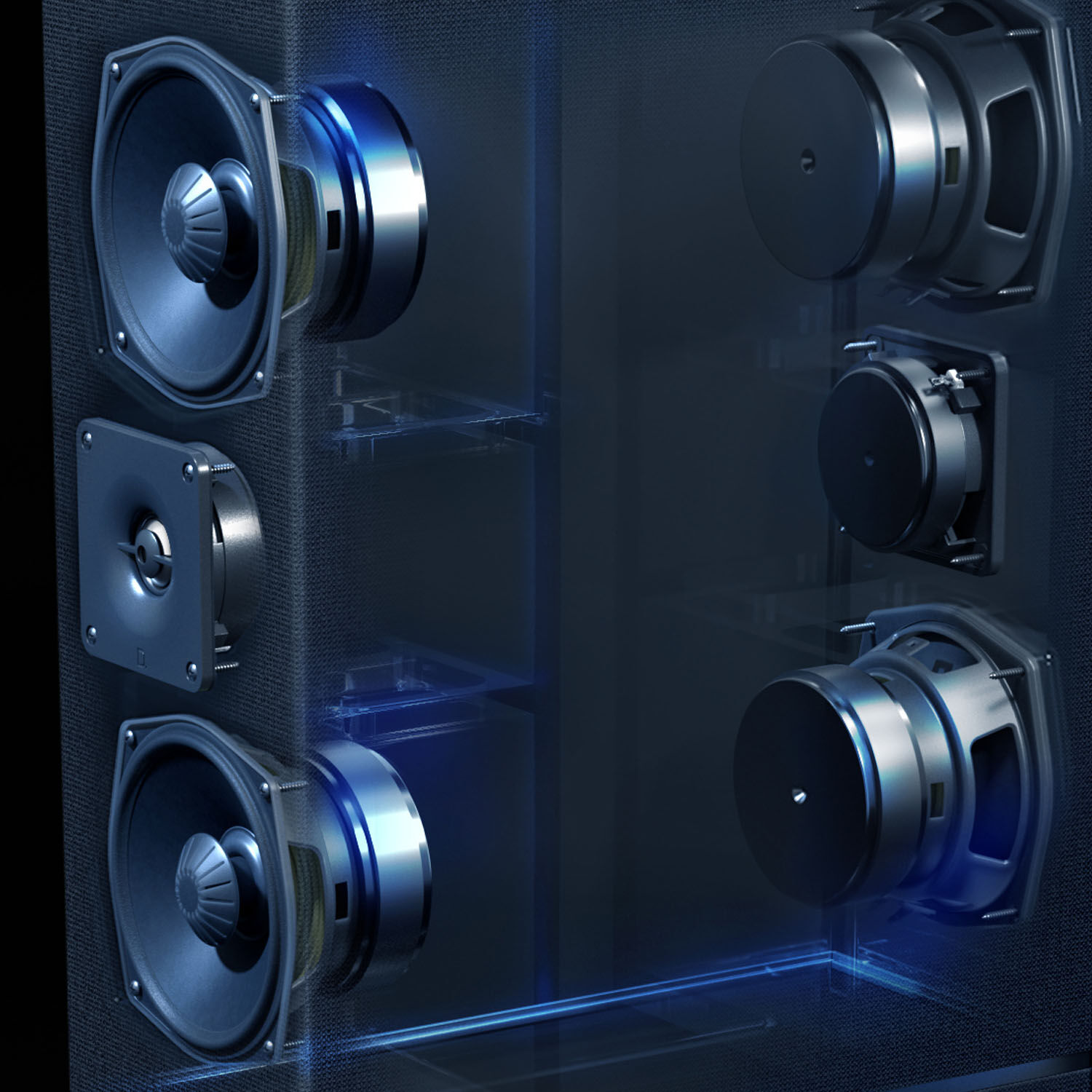 Fully Balanced, Adjustable Bipolar Array for a spacious, immersive soundstage